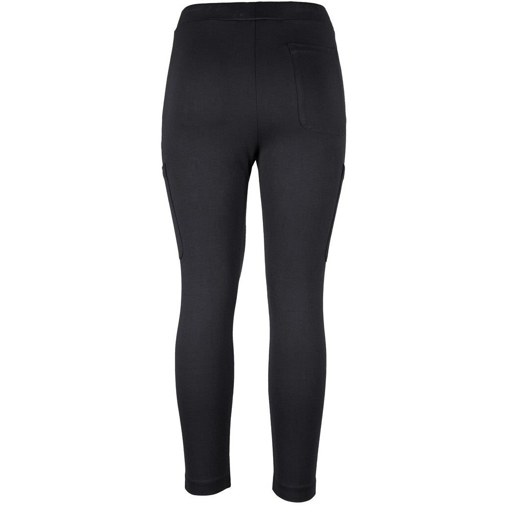 JB's Wear 4SSP1 Ladies Stretch Pocket Ponte Pant - Back View | color:Black|view:back