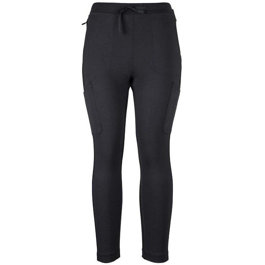 JB's Wear 4SSP1 Ladies Stretch Pocket Ponte Pant - Front View | color:Black|view:front