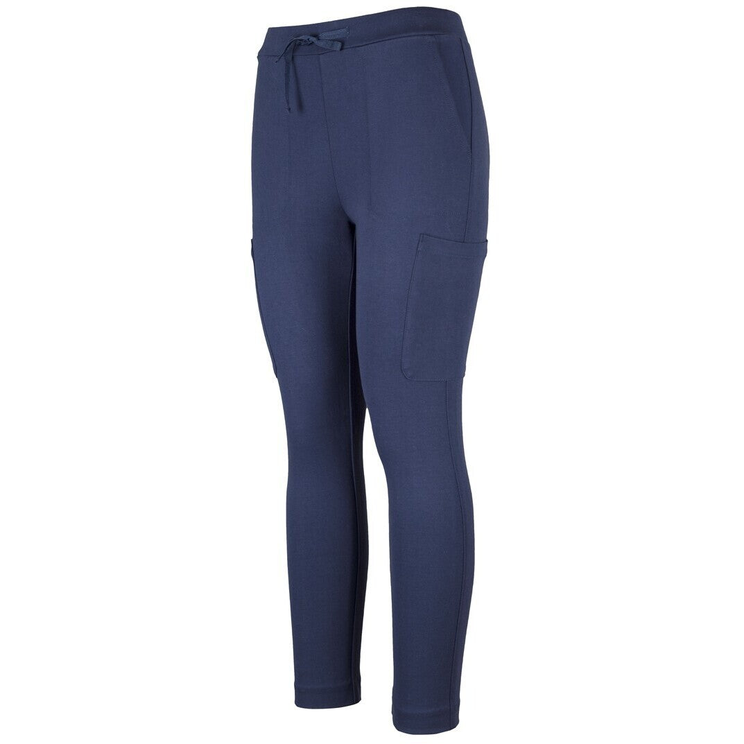 JB's Wear 4SSP1 Ladies Stretch Pocket Ponte Pant - Side View | color:Navy|view:side