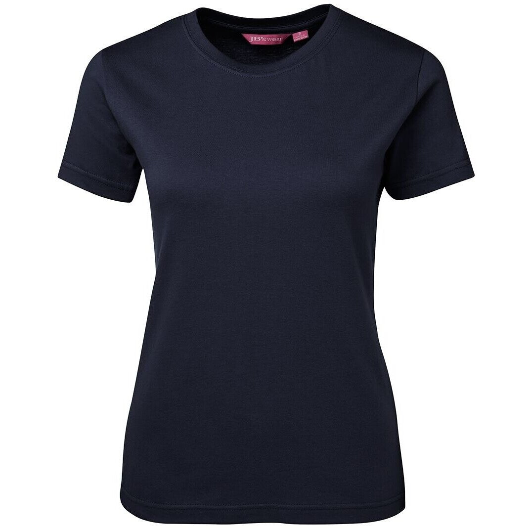 JB's Wear 1LHT Ladies Tee - Front View | color:Navy|view:front