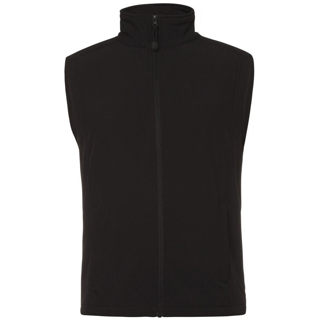 JB's Wear 3JLV Layer Soft Shell Vest - Front View | color:Black/Black|view:front