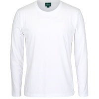 JB's Wear 1LSNC Long Sleeve Non-Cuff Tee - Front View | color:White|view:front