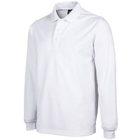 JB's Wear 7SPL Long Sleeve Poly Polo - Side View | color:White|view:side