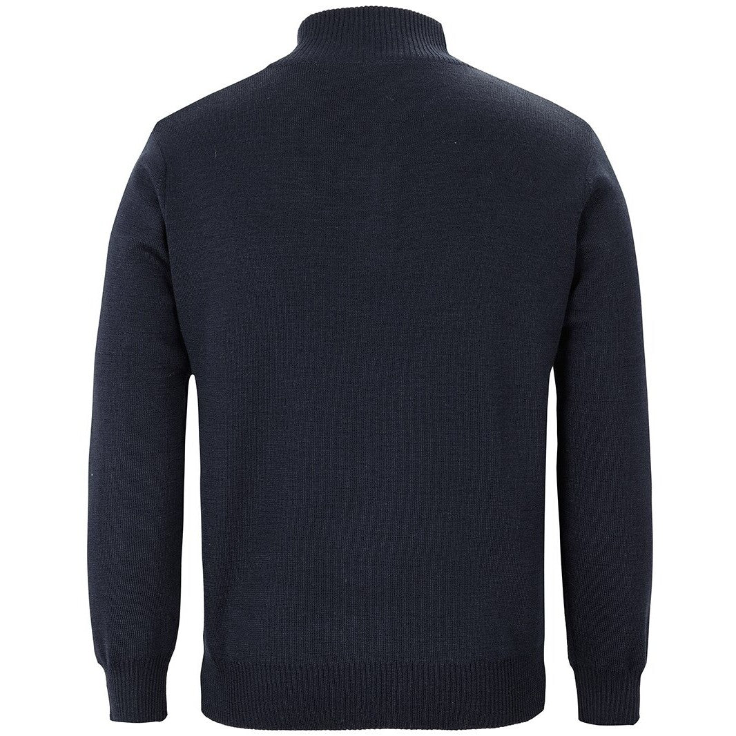 JB's Wear 6JHZ Men's Corporate 1/2 Zip Jumper - Back View | color:Navy|view:back