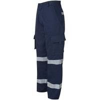 JB's Wear 6MMP Mercerised Multi Pocket Pant with Reflective Tape - Side View | color:Navy|view:side