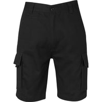 JB's Wear 6MS Mercerised Work Cargo Short - Front View | color:Black|view:front