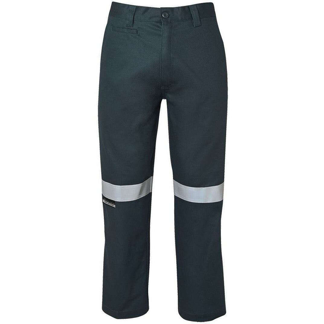 JB's Wear 6MDNT Mercerised Work Trouser with Reflective Tape - Front View | color:Green|view:front