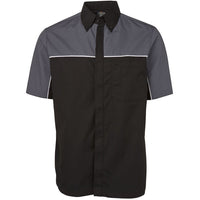 JB's Wear 4M Moto Shirt - Front View | color:Black/Grey/White|view:front