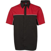 JB's Wear 4M Moto Shirt - Front View | color:Black/Red/White|view:front