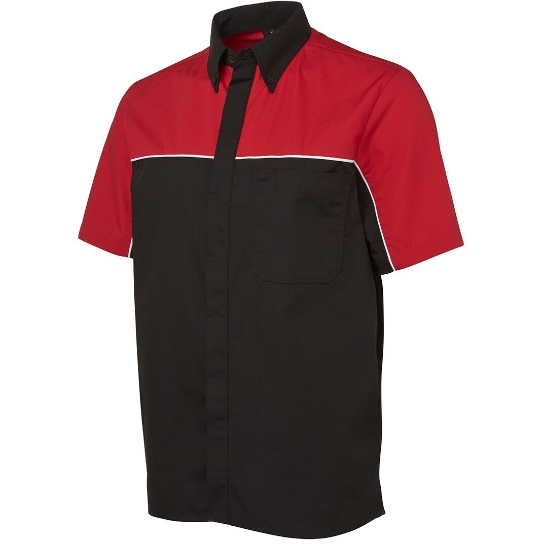 JB's Wear 4M Moto Shirt - Side View | color:Black/Red/White|view:side