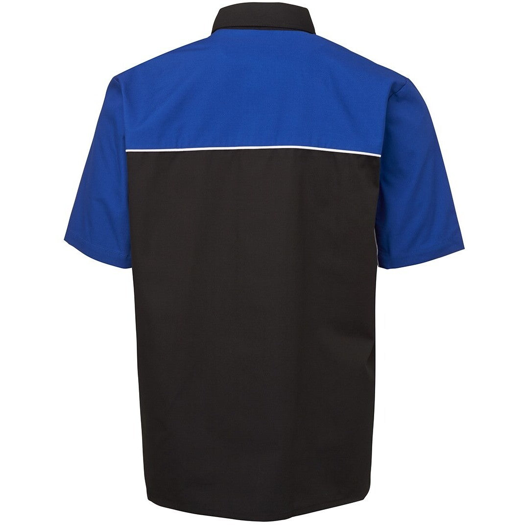 JB's Wear 4M Moto Shirt - Back View | color:Black/Royal/ White|view:back