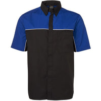 JB's Wear 4M Moto Shirt - Front View | color:Black/Royal/ White|view:front