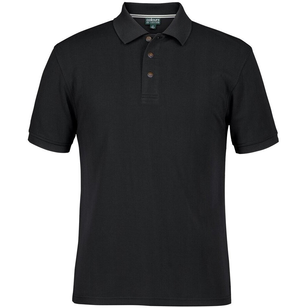 JB's Wear S2OP Ottoman Polo - Front View | color:Black|view:front
