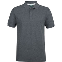 JB's Wear S2MP Pique Polo - Front View | color:Charcoal Marle|view:front