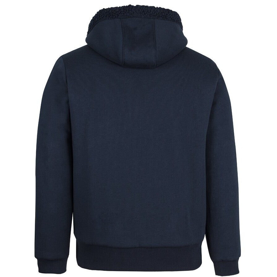 JB's Wear 3SHP Premium Full Zip 670gsm Shepherd Hoodie - Back View | color:Navy/Navy|view:back