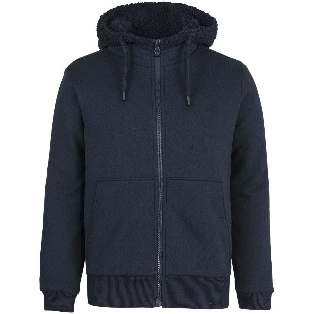 JB's Wear 3SHP Premium Full Zip 670gsm Shepherd Hoodie - Front View | color:Navy/Navy|view:front