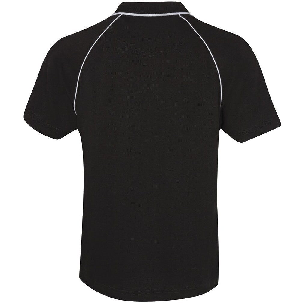 JB's Wear 2MRP Raglan Polo - Back View | color:Black/White|view:back