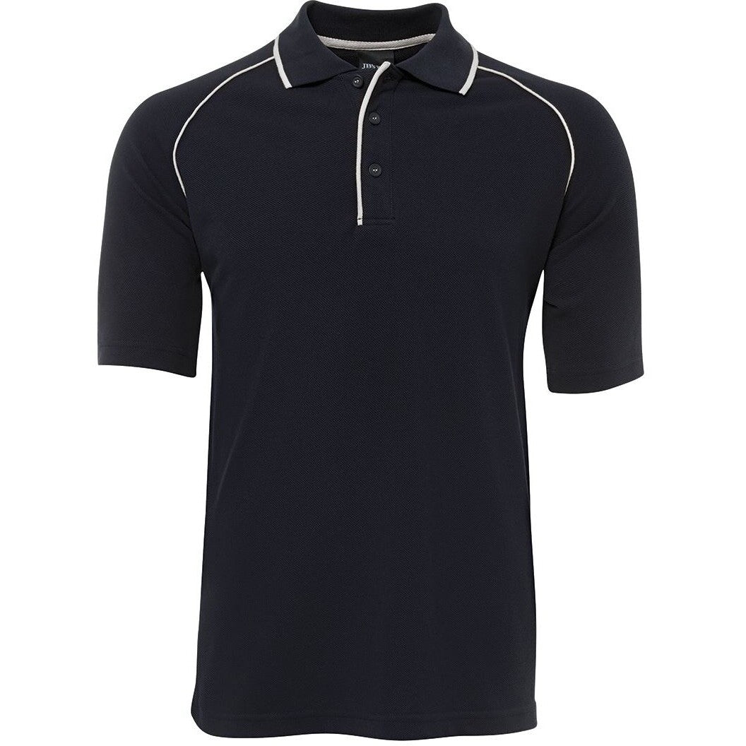 JB's Wear 2MRP Raglan Polo - Front View | color:Navy/White|view:front