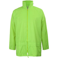 JB's Wear 3ARJ Rain Jacket - Front View | color:Lime|view:front