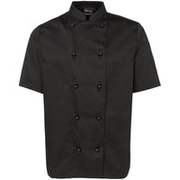 JB's Wear 5CJ2 S/S Chefs Jacket - Front View | color:Black|view:front