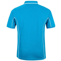 JB's Wear 7PIP S/S Piping Polo - Back View | color:Aqua/White|view:back