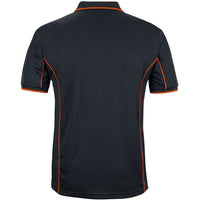 JB's Wear 7PIP S/S Piping Polo - Back View | color:Black/Orange|view:back