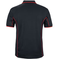 JB's Wear 7PIP S/S Piping Polo - Back View | color:Black/Red|view:back