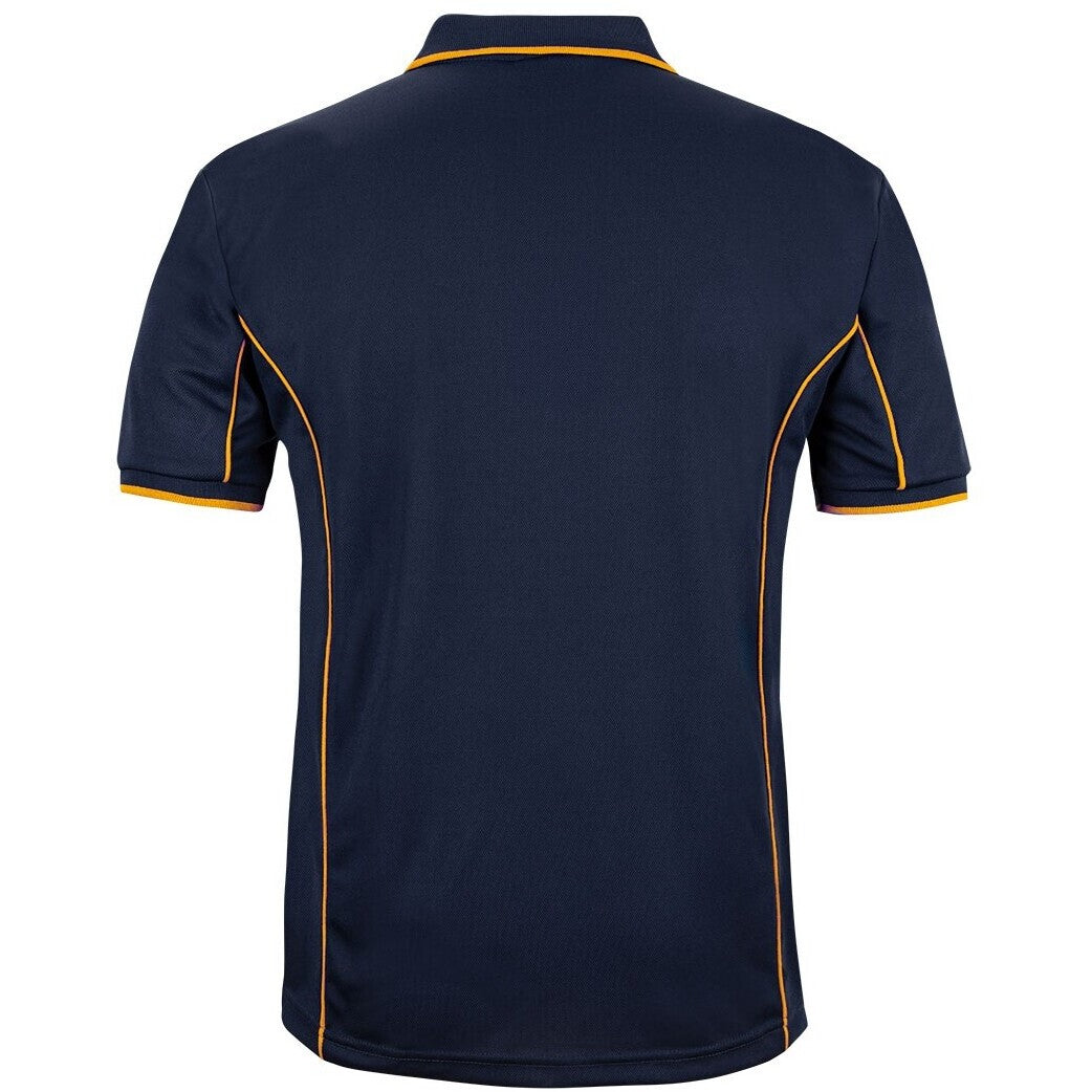 JB's Wear 7PIP S/S Piping Polo - Back View | color:Navy/Gold|view:back