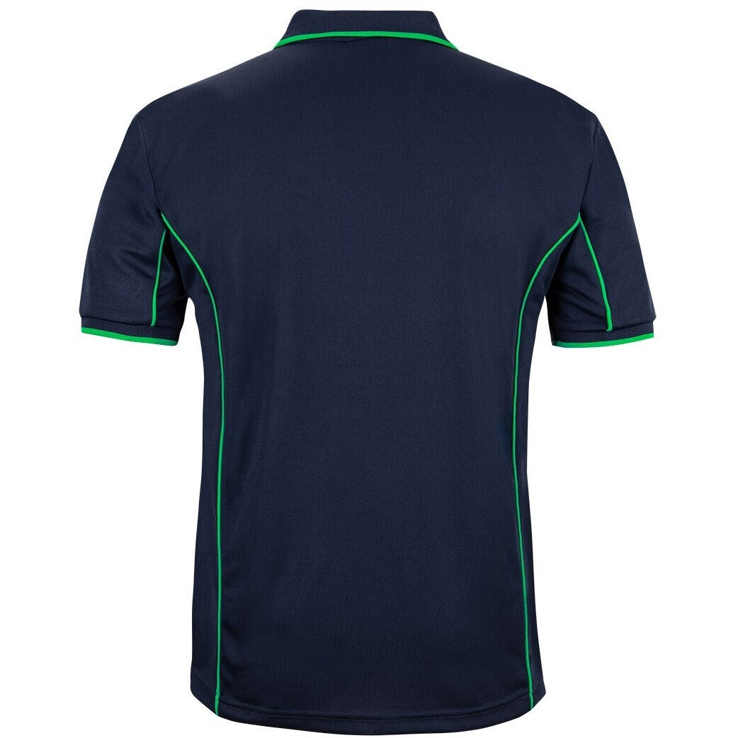 JB's Wear 7PIP S/S Piping Polo - Back View | color:Navy/Green|view:back