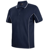 JB's Wear 7PIP S/S Piping Polo - Side View | color:Navy/White|view:side