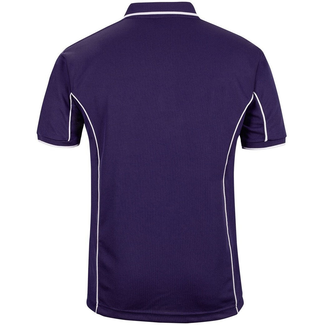 JB's Wear 7PIP S/S Piping Polo - Back View | color:Purple/White|view:back