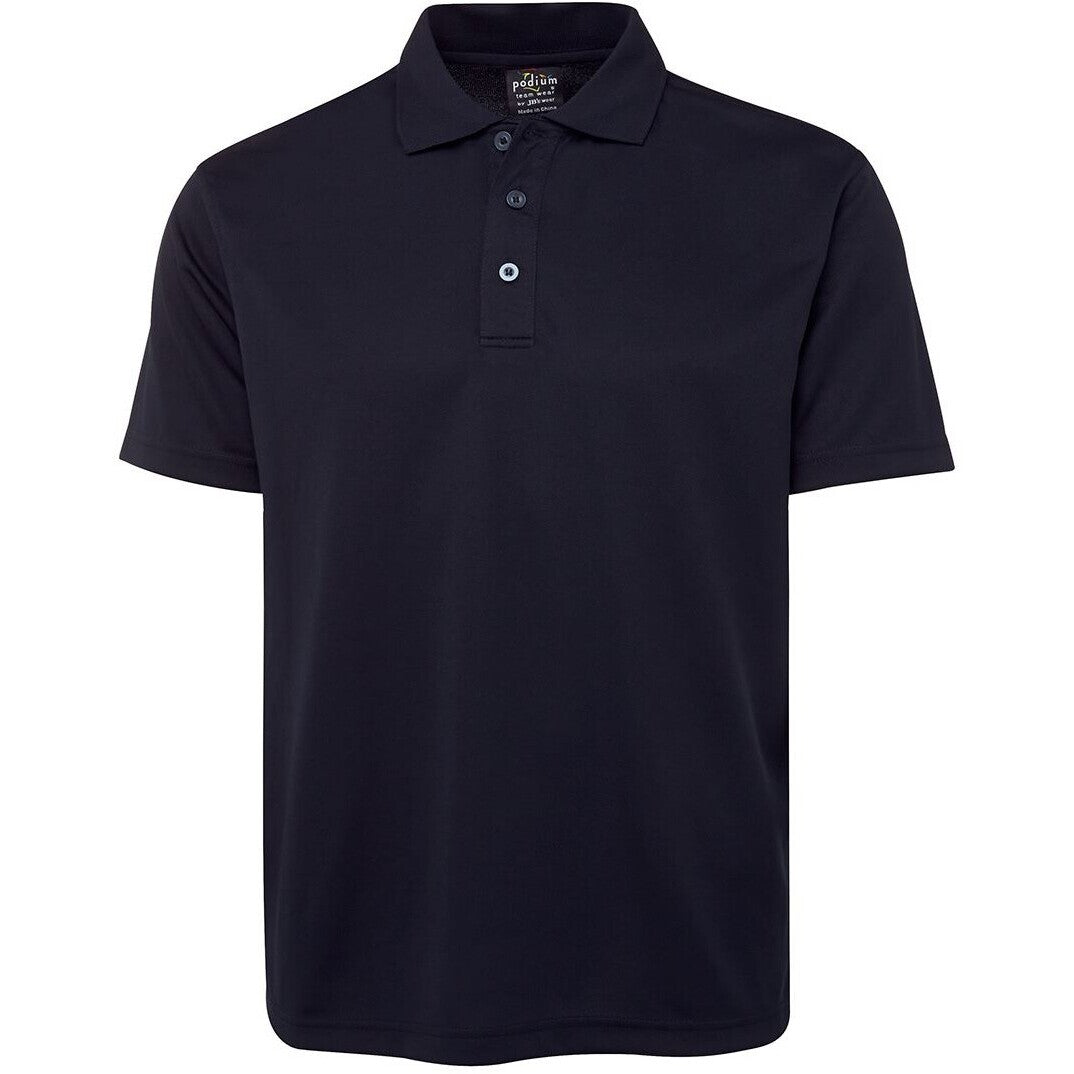 JB's Wear 7SPP S/S Poly Polo - Front View | color:Navy|view:front