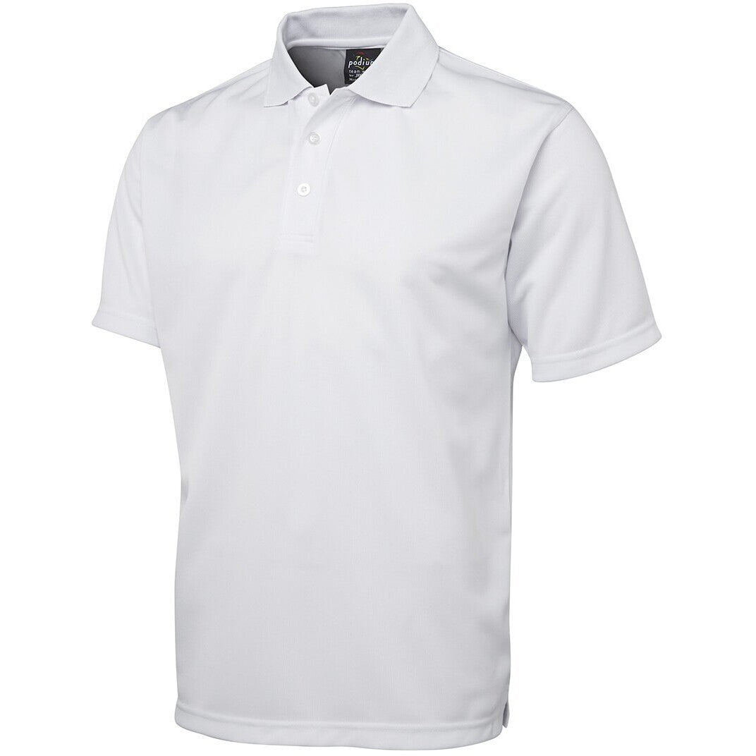 JB's Wear 7SPP S/S Poly Polo - Side View | color:White|view:side