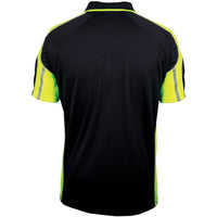 JB's Wear 6SPPS S/S Street Panel Polo - Back View | color:Black/Lime|view:back