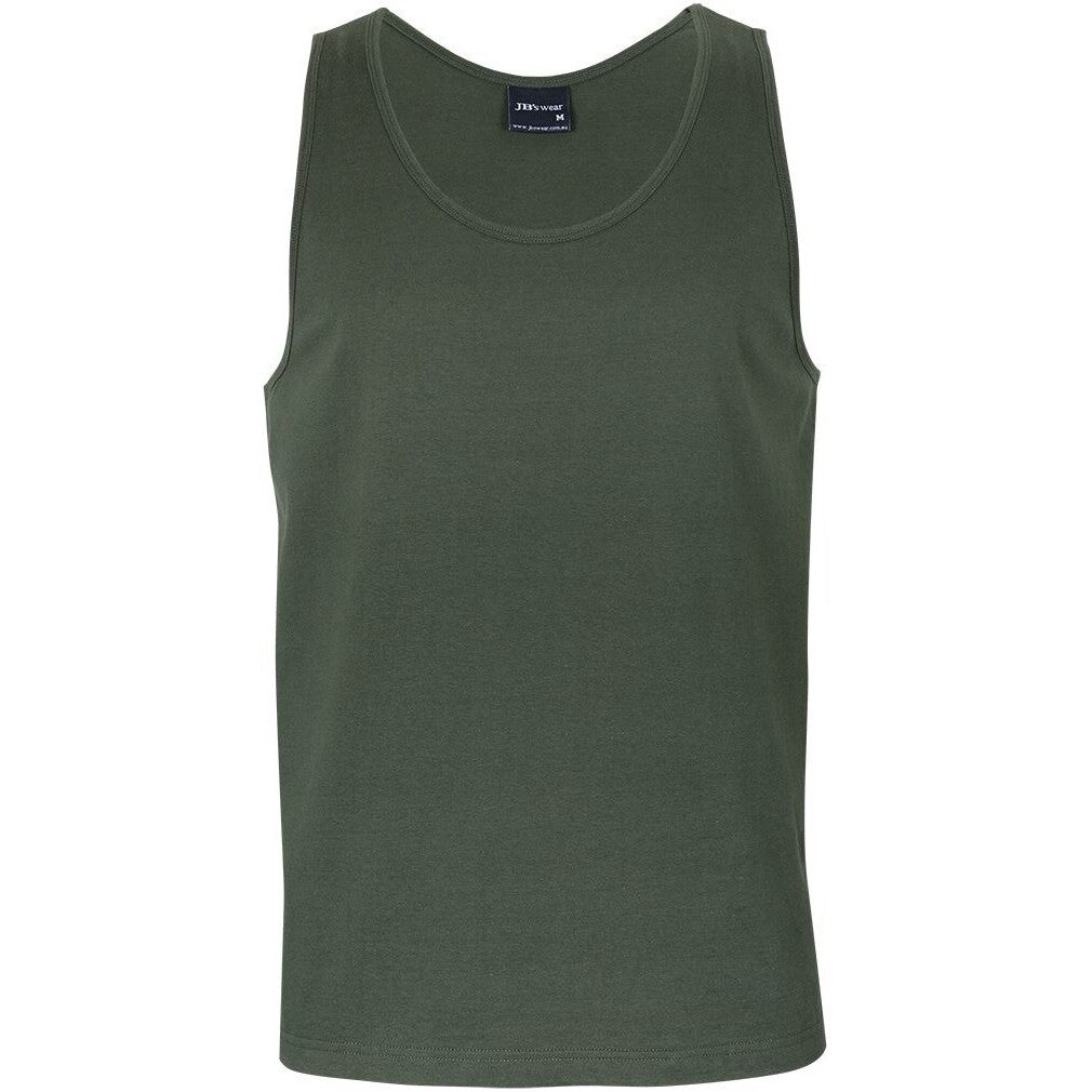 JB's Wear 1S Singlet - Front View | color:Army|view:front
