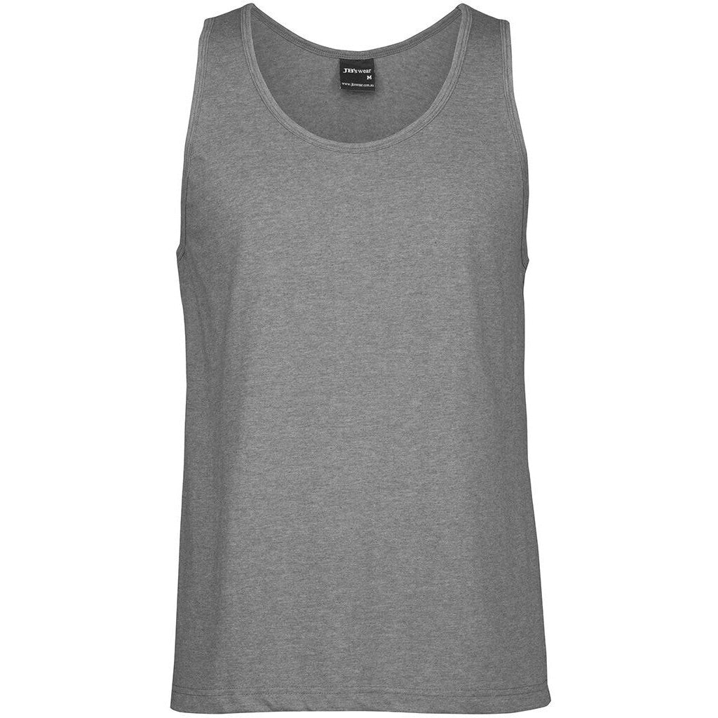 JB's Wear 1S Singlet - Front View | color:Grey Marle|view:front