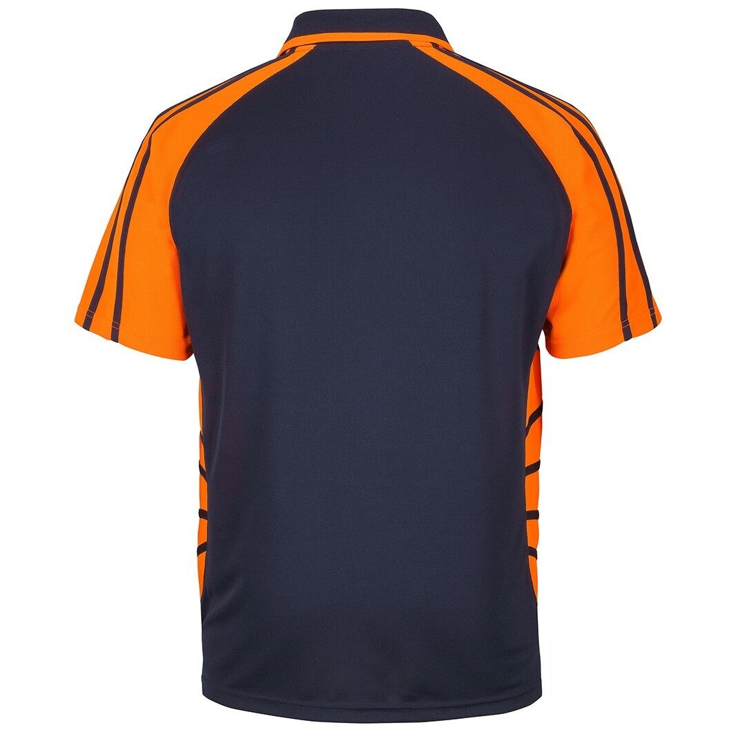 JB's Wear 6HSSP Street Spider Polo - Back View | color:Navy/Orange|view:back