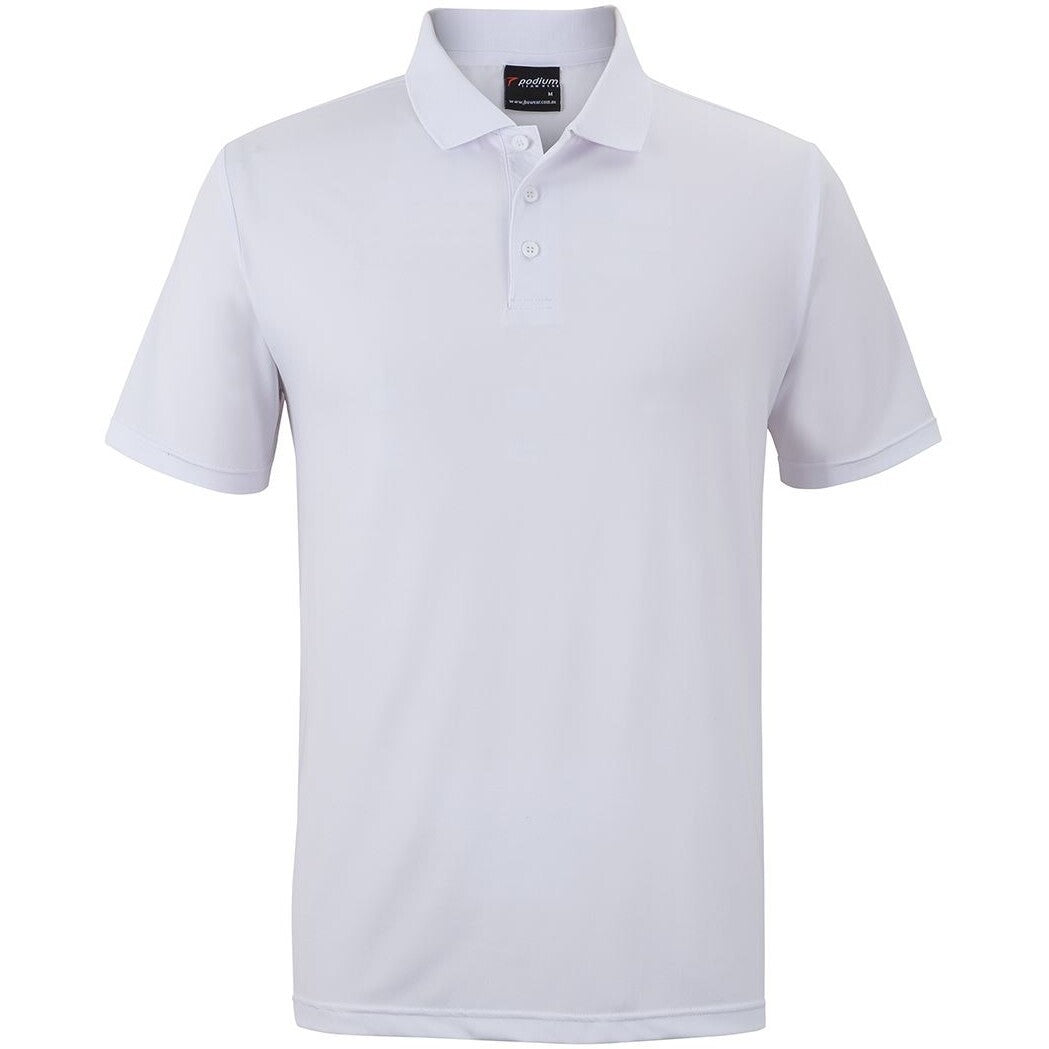 JB's Wear 7STP Stretch Polo - Front View | color:White|view:front