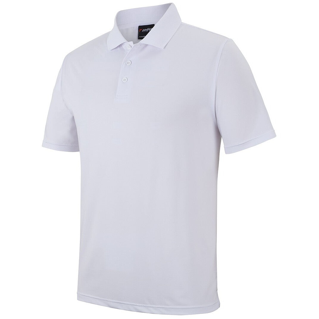 JB's Wear 7STP Stretch Polo - Side View | color:White|view:side