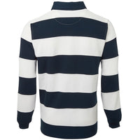 JB's Wear 3SR Striped Rugby - Back View | color:Navy/White|view:back