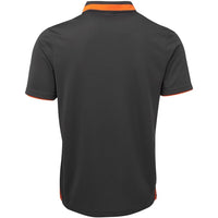 JB's Wear 7SWP Swirl Polo - Back View | color:Charcoal/Orange|view:back