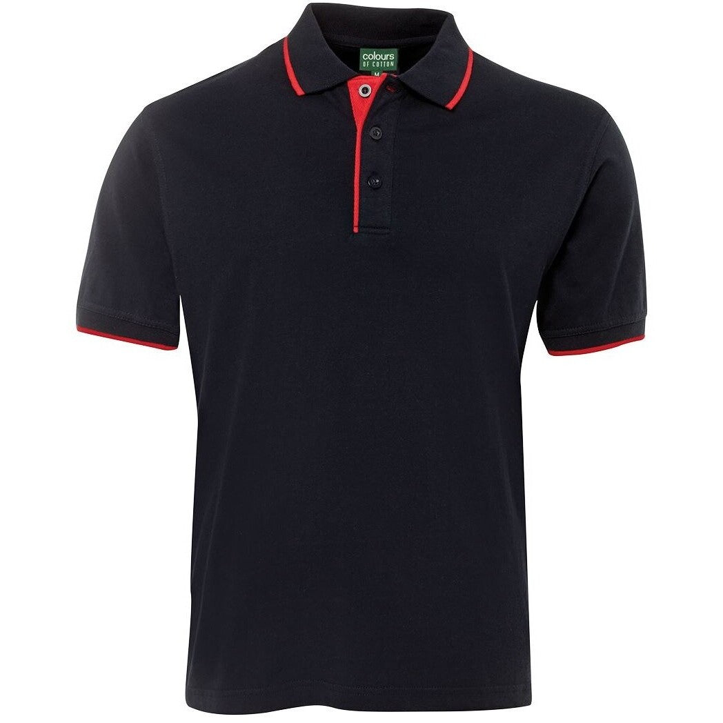 JB's Wear 2CT Tipping Polo - Front View | color:Navy/Red|view:front