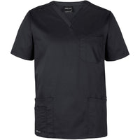 JB's Wear 4SPT Unisex Premium  Scrub Top - Front View | color:Black|view:front