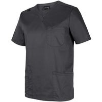 JB's Wear 4SPT Unisex Premium  Scrub Top - Side View | color:Charcoal|view:side