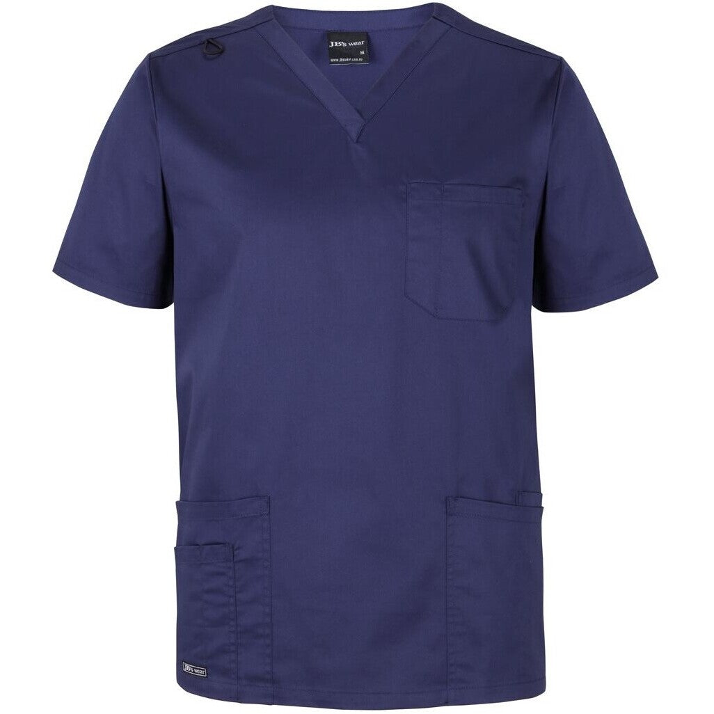 JB's Wear 4SPT Unisex Premium  Scrub Top - Front View | color:Deep Cobalt|view:front