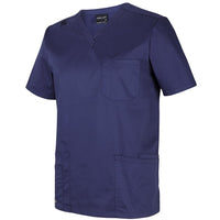 JB's Wear 4SPT Unisex Premium  Scrub Top - Side View | color:Deep Cobalt|view:side