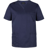JB's Wear 4SPT Unisex Premium  Scrub Top - Front View | color:Navy|view:front
