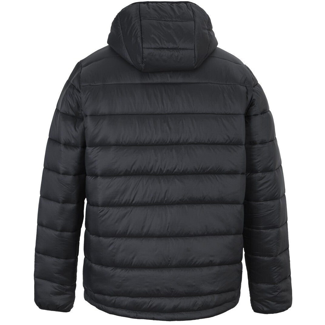 JB's Wear 3AHU Urban Hooded Puffer Jacket - Back View | color:Black|view:back