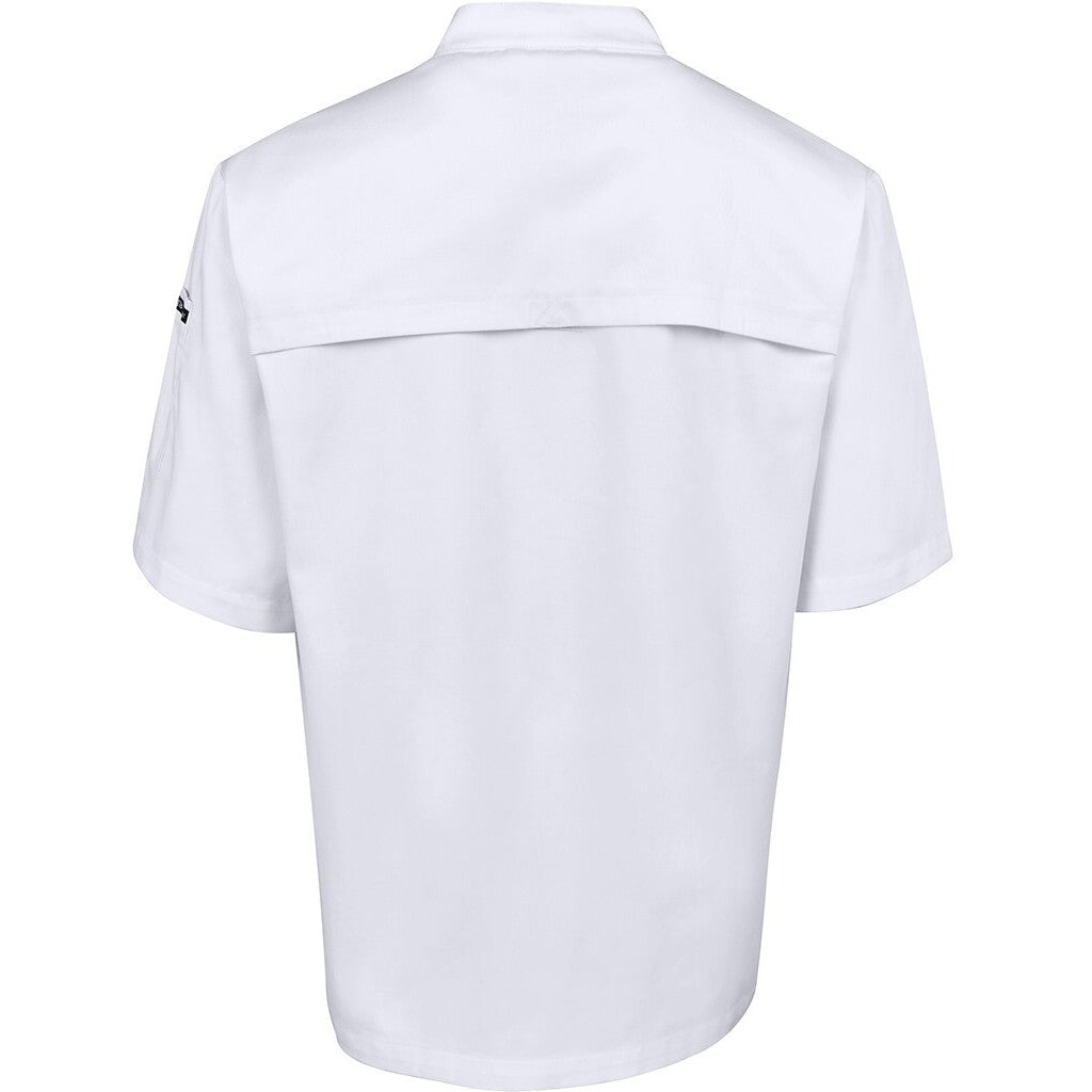 JB's Wear 5CVS Vented Chef's S/S Jacket - Back View | color:White|view:back