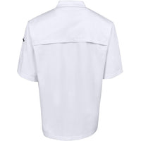 JB's Wear 5CVS Vented Chef's S/S Jacket - Back View | color:White|view:back